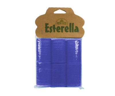 Esterella 8248 Yapışkan Bigudi Büyük 6'Lı - Lacivert - Esterella