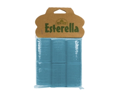 Esterella 8248 Yapışkan Bigudi Büyük 6'Lı - Mavi - Esterella