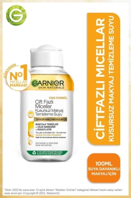 Garnier Çift Fazlı Micellar Kusursuz Makyaj Temizleme Suyu 100ml - Garnier