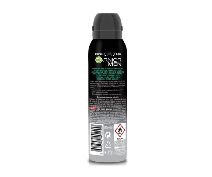 Garnier Men Magnezyum Ultra Kuru Sprey Deodorant 150 ml - 2