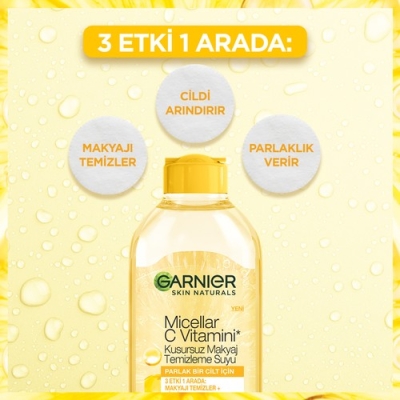 Garnier Micellar C Vitamini Kusursuz Makyaj Temizleme Suyu 400ML - 2