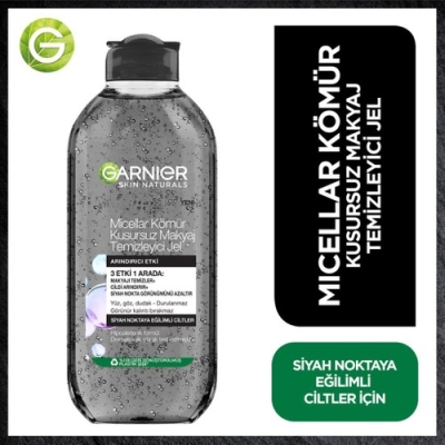 Garnier Micellar Kömür Kusursuz Makyaj Temizleyici Jel 400 ml - Garnier