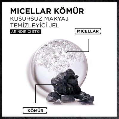 Garnier Micellar Kömür Kusursuz Makyaj Temizleyici Jel 400 ml - 5