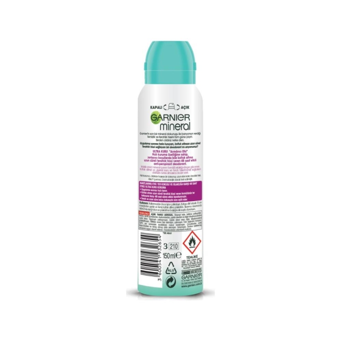 Garnier Mineral Ultra Kuru Sprey Deodorant - 3