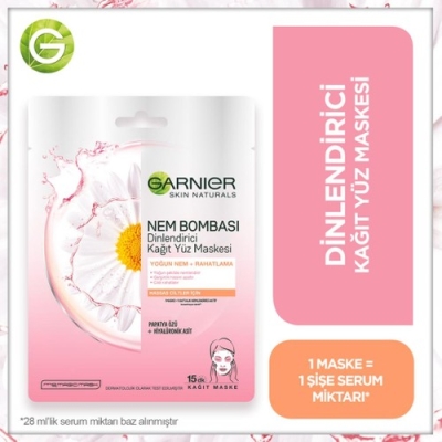 Garnier Nem Bombası Dinlendirici Kağıt Maske 32GR - Garnier