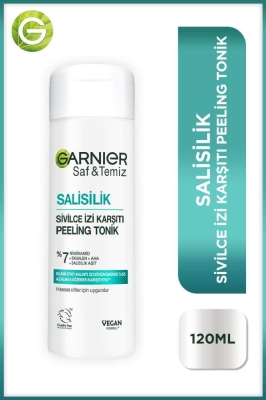 Garnier Salisilik Sivilce İzi Karşıtı Gözenek Sıkılaştırıcı Peeling Tonik (Salisilik&Niasinamid&Skualen&AHA) - Garnier