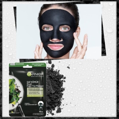 Garnier Skin Naturals Kömürlü Kağıt Yüz Maskesi Siyah Yosun - 4