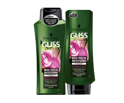 Gliss Bio-Tech Güçlendirici Şampuan 360 Ml + Gliss Bio-Tech Güçlendirici Saç Kremi 360 Ml - Gliss