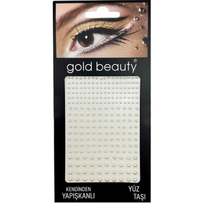 Gold Beauty 244 Adet Kendinden Yapışkanlı Inci Tırnak Taşı ve Yüz Taşı Vücut Taşı-8682376125031 - Gold Beauty
