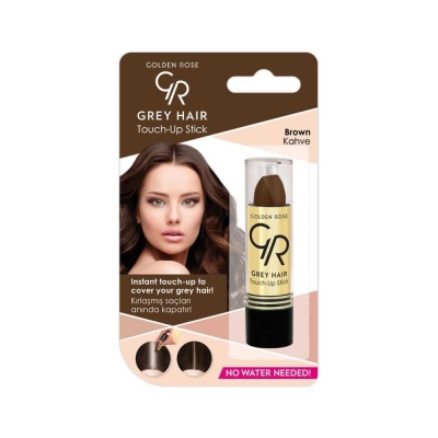 Golden Rose Grey Hair Touch-Up Stick No:05 Brown - Saç Beyazlarını Kapatan Stick - 8691190067588 - Golden Rose
