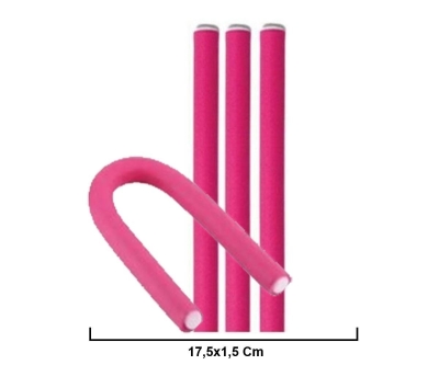 Hair Clips 4'Lü Sosis Bigudi - Pembe - Hair Clips