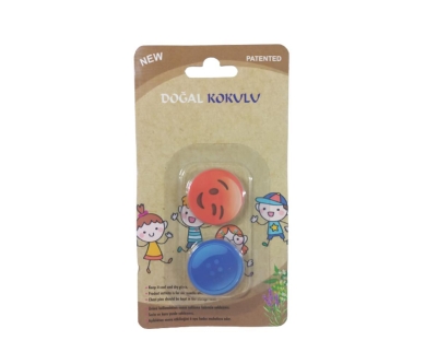 Headlice Stopper Doğal Kokulu Bit Rozeti 2 li Mavi ve Kırmızı - Headlice