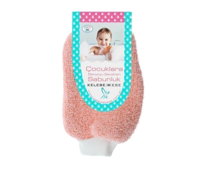 Kelebek Kese Çocuklara Banyoyu Sevdiren Sabunluk Pembe - Kelebek Kese