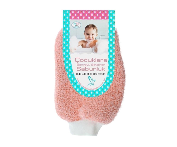 Kelebek Kese Çocuklara Banyoyu Sevdiren Sabunluk Pembe - 1