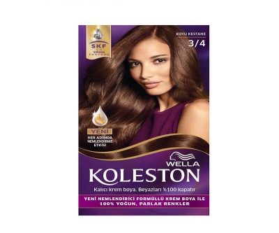 Koleston Set Saç Boyası 3/4 Koyu Kestane 4064666341828 - Koleston