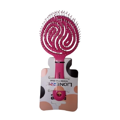 Lionesse Yuvarlak Maze Brush Saç Fırçası Koyu Pembe - Lionesse