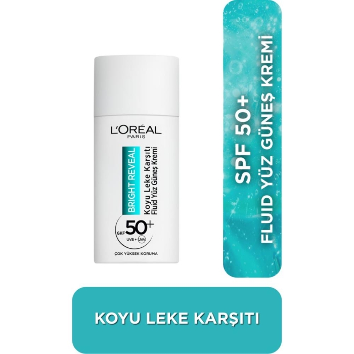 L'oréal Paris Bright Reveal Spf 50+ Koyu Leke Karşıtı Fluid Günlük Yüz Güneş Kremi 50ML - 1