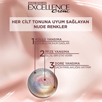 L’oréal Paris Excellence Creme Nude Renkler Saç Boyası – 3u Nude Koyu Kahve - 5