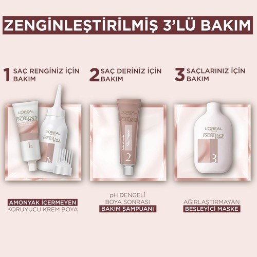 L’oréal Paris Excellence Creme Nude Renkler Saç Boyası – 7u Nude Kumral - 5