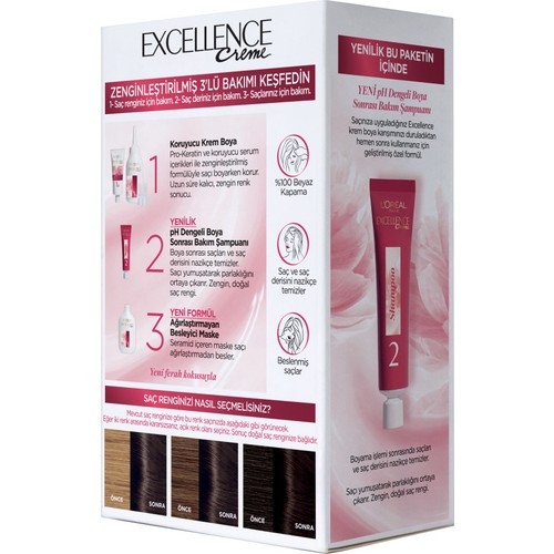 L'Oréal Paris Excellence Creme Saç Boyası 2 Siyah - 3