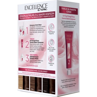 L'Oréal Paris Excellence Creme Saç Boyası - 4 Koyu Kahve - 3