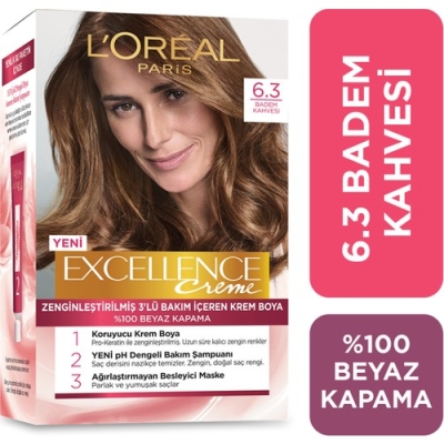 L'oréal Paris Excellence Creme Saç Boyası 6.30 Badem Kahvesi - Loreal Paris