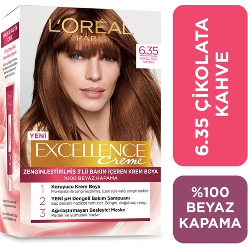 L'Oréal Paris Excellence Creme Saç Boyası 6.35 Çikolata Kahve - 1