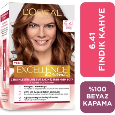 L'Oréal Paris Excellence Creme Saç Boyası 6.41 Fındık Kahvesi - Loreal Paris