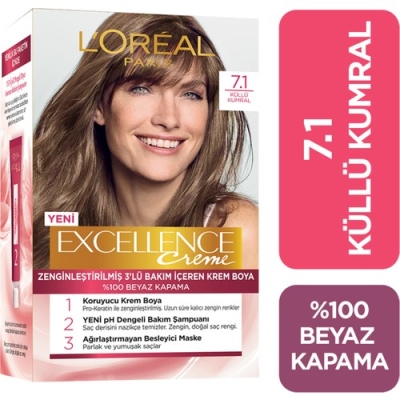L'Oréal Paris Excellence Creme Saç Boyası 7.1 Kumral Küllü - Loreal Paris