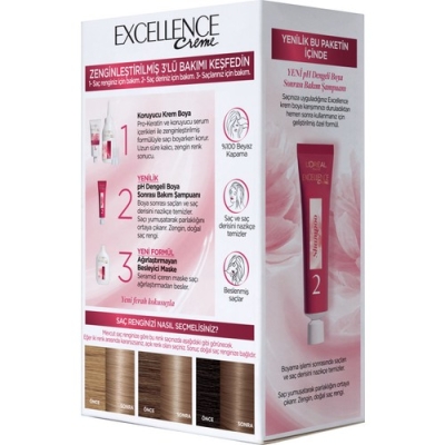 L'Oréal Paris Excellence Creme Saç Boyası 8.1 Koyu Sarı Küllü - 3