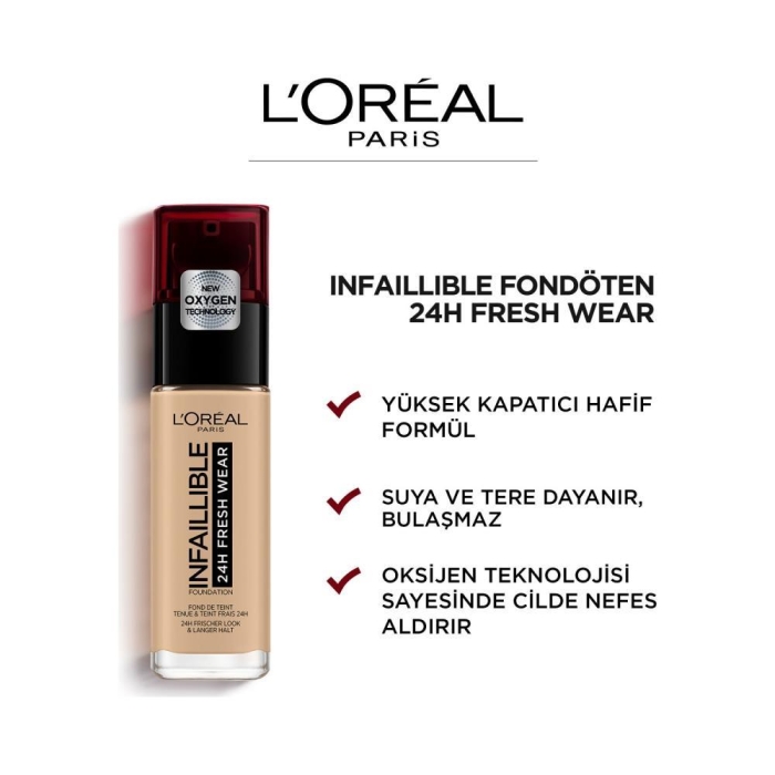 L'Oréal Paris Infaillible 24H Fondöten 140 GOLDEN BEIGE - 3