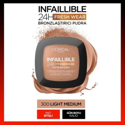 Loréal Paris Infaillible 24H Fresh Wear Bronzlaştırıcı Pudra - 300 Light Medium - 2