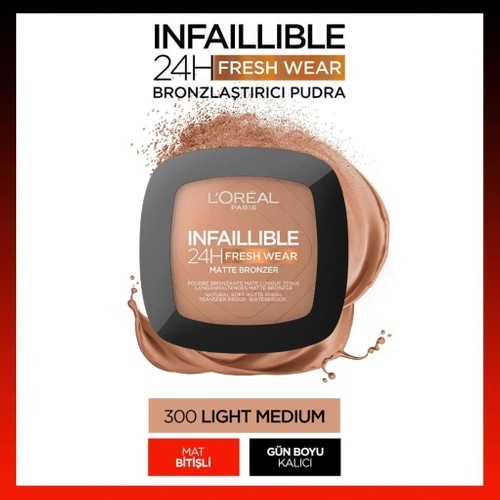 Loréal Paris Infaillible 24H Fresh Wear Bronzlaştırıcı Pudra - 300 Light Medium - 2