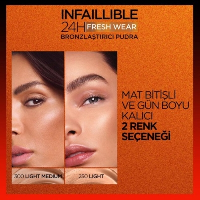 Loréal Paris Infaillible 24H Fresh Wear Bronzlaştırıcı Pudra - 300 Light Medium - 5