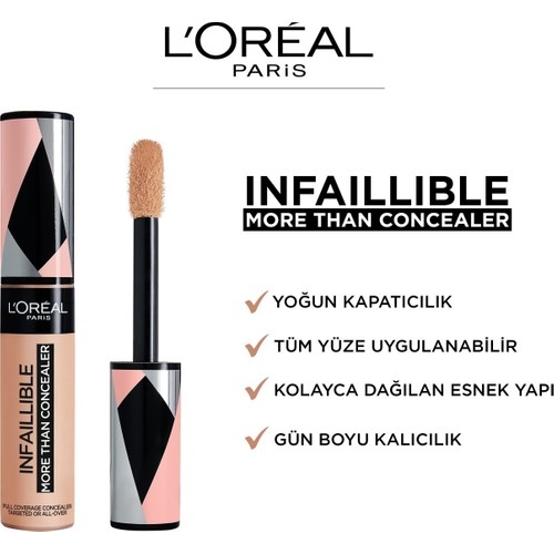 L'Oréal Paris Infaillible Tüm Yüze Uygulanabilir Kapatıcı 322 Ivory - 8