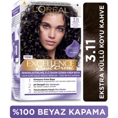 L'Oréal Paris L’oréal Paris Excellence Cool Creme Saç Boyası – 3.11 Ekstra Küllü Koyu Kahve - L'Oréal Paris