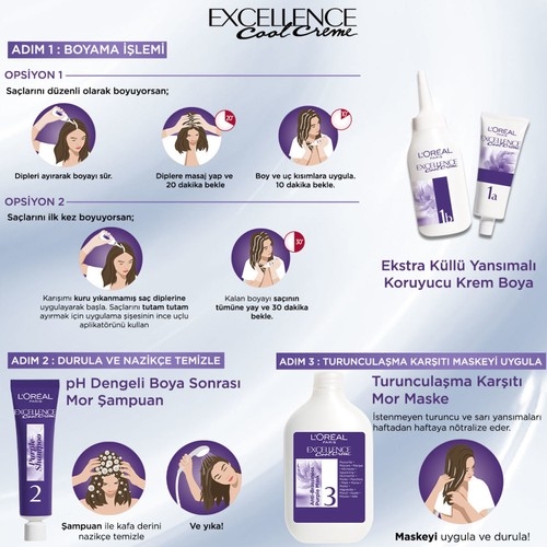 L'Oréal Paris L’oréal Paris Excellence Cool Creme Saç Boyası – 3.11 Ekstra Küllü Koyu Kahve - 4