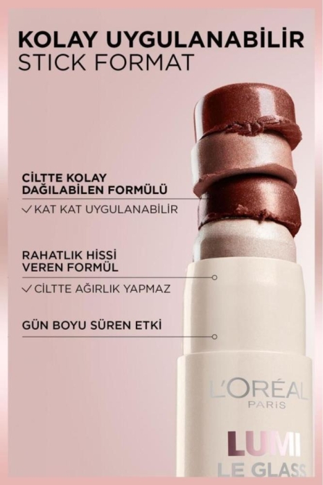L'Oréal Paris Lumi Glass Islak Bitişli Stick Aydınlatıcı - 620 Glassy Pink Ballet - 4