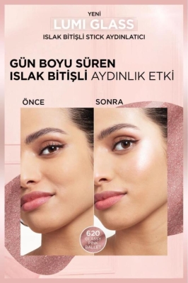 L'Oréal Paris Lumi Glass Islak Bitişli Stick Aydınlatıcı - 620 Glassy Pink Ballet - 6