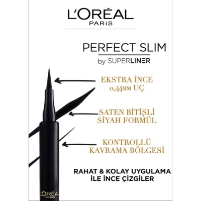 L'Oréal Paris Perfect Slim by Superliner Siyah Eyeliner - 6