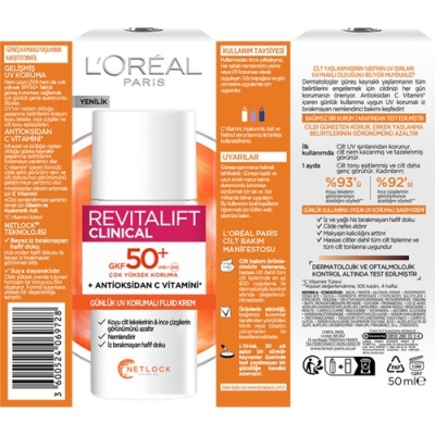 L'Oréal Paris Revitalift Clinical Spf 50+ Günlük Yüksek Uv Korumalı Yüz Güneş Kremi 50Ml - 2