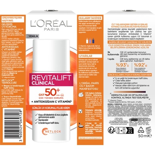 L'Oréal Paris Revitalift Clinical Spf 50+ Günlük Yüksek Uv Korumalı Yüz Güneş Kremi 50Ml - 2