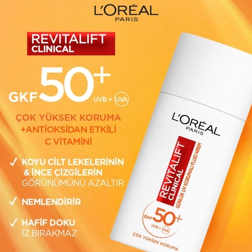 L'Oréal Paris Revitalift Clinical Spf 50+ Günlük Yüksek Uv Korumalı Yüz Güneş Kremi 50Ml - 3