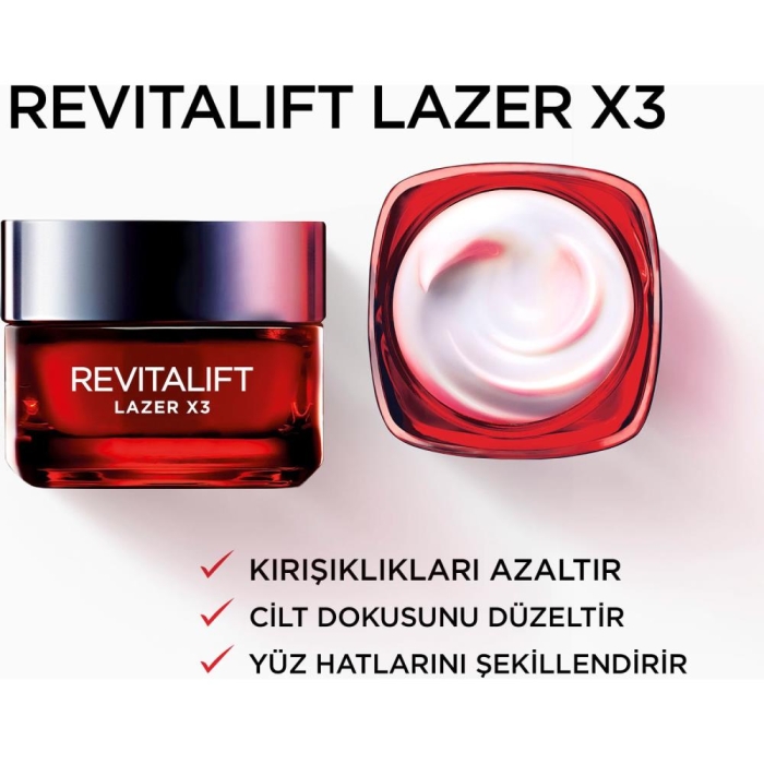 L'Oréal Paris Revitalift Lazer X3 Yoğun Yaşlanma Karşıtı Gündüz Bakım Kremi 50 Ml - 8