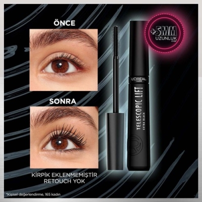 L'oréal Paris Telescopic Lift Extra Black Maskara - 4