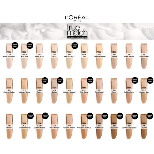 L'Oréal Paris True Match Bakım Yapan Fondöten 1N Ivory - 5