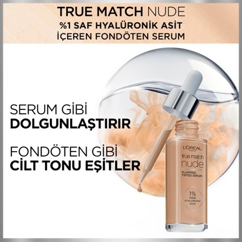 L'Oréal Paris True Match Nude Fondöten Serum 3-4 Light Medium - 3