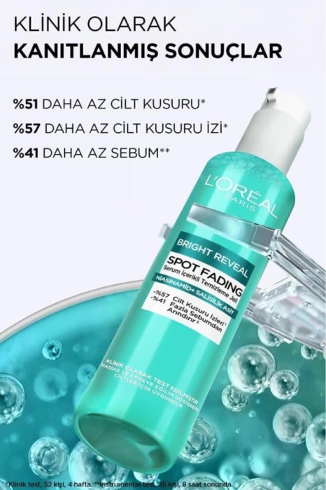 Loreal Bright Reveal Cilt Kusuru İzi Karşıtı, Serum İçerikli Temizleme Jeli Niasinamid+Salisilik Asit 150ml - 4