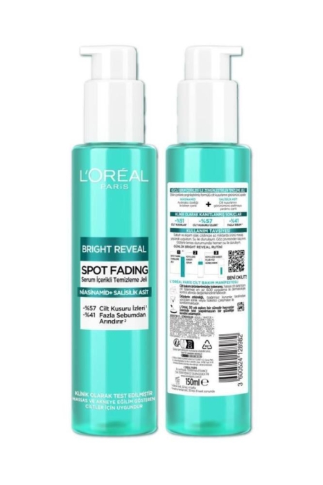 Loreal Bright Reveal Cilt Kusuru İzi Karşıtı, Serum İçerikli Temizleme Jeli Niasinamid+Salisilik Asit 150ml - 7