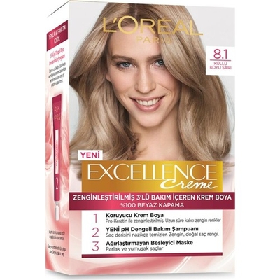 Loreal Excellence 8.1 Küllü Koyu Sarı Saç Boyası - Loreal Paris